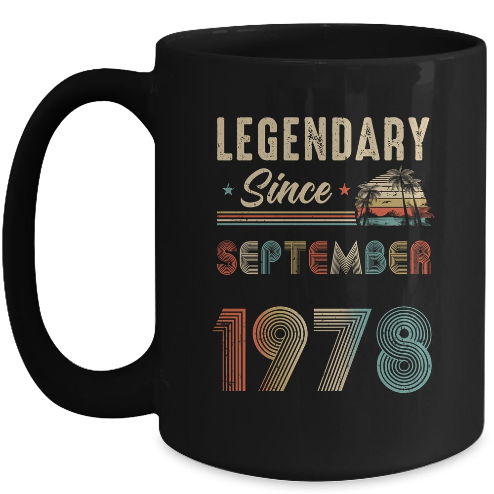 45 Years Old Legendary Since September 1978 45th Birthday Mug | siriusteestore