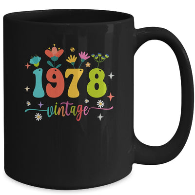 45 Years Old Vintage 1978 45th Birthday Tee Wildflower Mug | siriusteestore