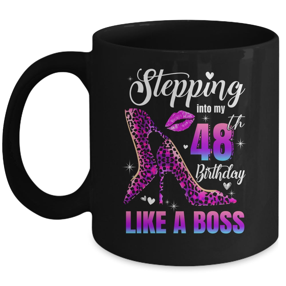 48 And Fabulous High Heels Stepping Into My 48th Birthday Mug | siriusteestore