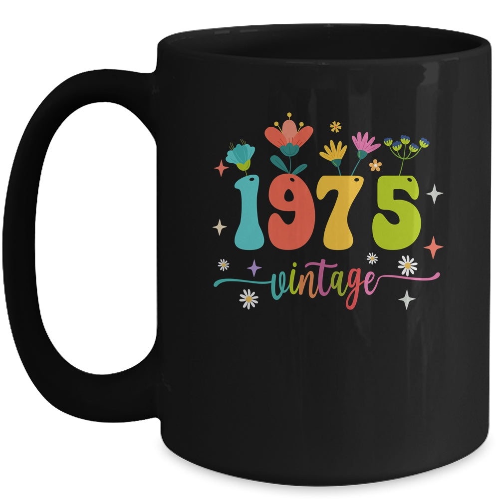 48 Years Old Vintage 1975 48th Birthday Tee Wildflower Mug | siriusteestore
