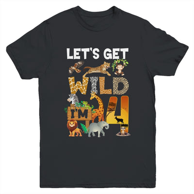 4 Year Old Zoo Birthday Safari Jungle Animal 4th Bday Youth Shirt | siriusteestore