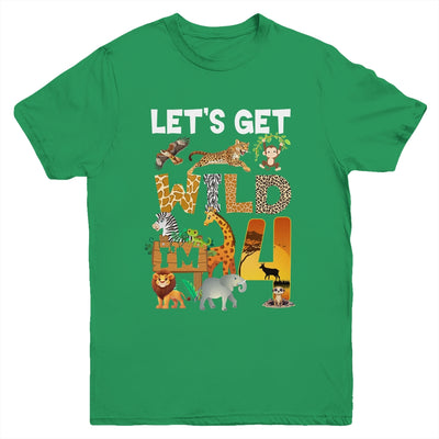 4 Year Old Zoo Birthday Safari Jungle Animal 4th Bday Youth Shirt | siriusteestore
