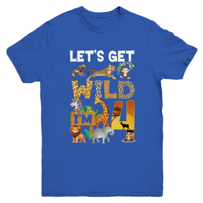 4 Year Old Zoo Birthday Safari Jungle Animal 4th Bday Youth Shirt | siriusteestore