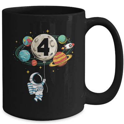 4 Years Old Birthday Boy Astronaut Space 4th Birthday Mug | siriusteestore