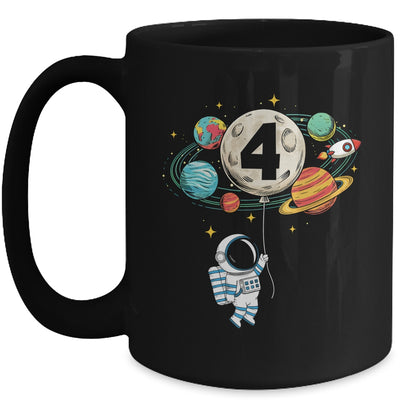 4 Years Old Birthday Boy Astronaut Space 4th Birthday Mug | siriusteestore