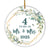 4th Anniversary Wedding Ornament Married 4 Years As Mr and Mrs For Couples Christmas Husband Wife Wedding Gift Holiday Decoration Christmas Tree Ornament | siriusteestore