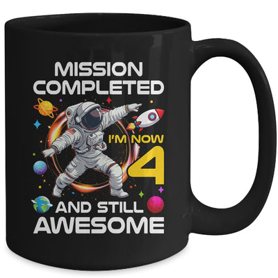 4th Birthday Astronaut 4 Years Old Outer Space Birthday Mug | siriusteestore