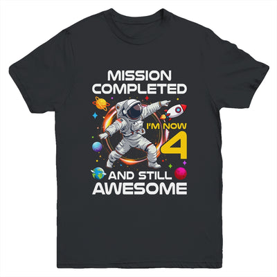 4th Birthday Astronaut 4 Years Old Outer Space Birthday Youth Shirt | siriusteestore