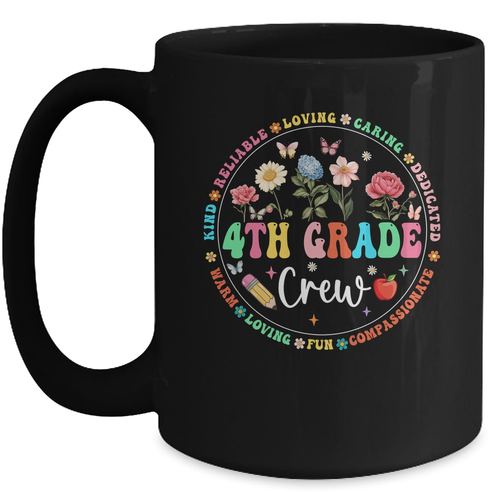 4th Grade Crew Back To School Kindergarten Teacher Kids Mug | siriusteestore