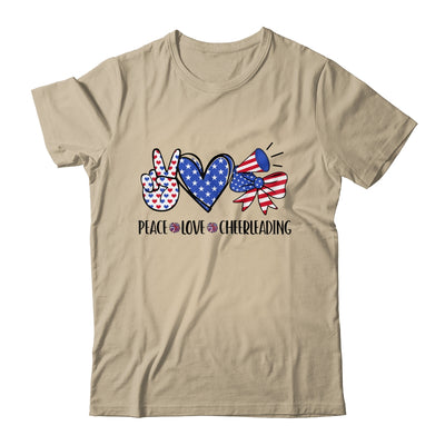 4th Of July Cheer Girl Peace Love Cheerleading American Teen Shirt & Tank Top | siriusteestore