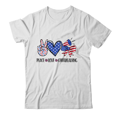 4th Of July Cheer Girl Peace Love Cheerleading American Teen Shirt & Tank Top | siriusteestore