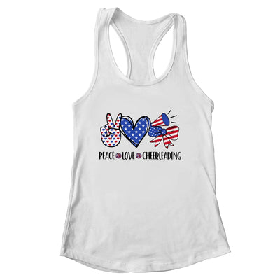 4th Of July Cheer Girl Peace Love Cheerleading American Teen Shirt & Tank Top | siriusteestore