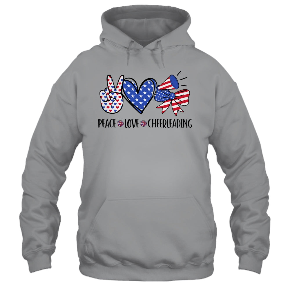4th Of July Cheer Girl Peace Love Cheerleading American Teen Shirt & Tank Top | siriusteestore