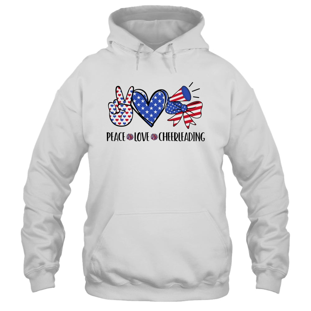 4th Of July Cheer Girl Peace Love Cheerleading American Teen Shirt & Tank Top | siriusteestore