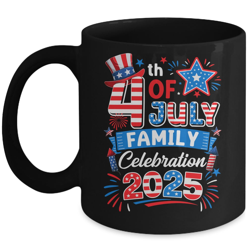 4th Of July Family Celebration 2025 Family Matching Group Mug | siriusteestore