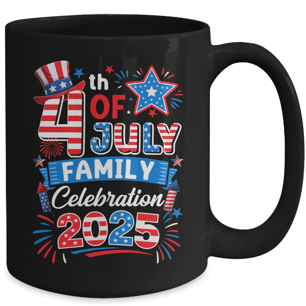4th Of July Family Celebration 2025 Family Matching Group Mug | siriusteestore