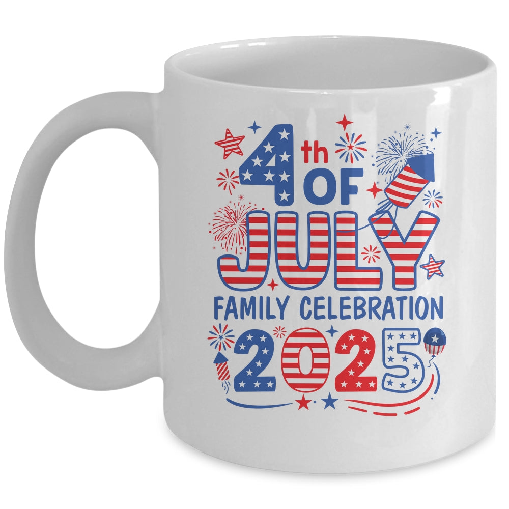 4th Of July Family Matching Group Family Celebration 2025 Mug | siriusteestore