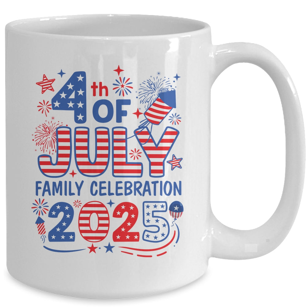 4th Of July Family Matching Group Family Celebration 2025 Mug | siriusteestore