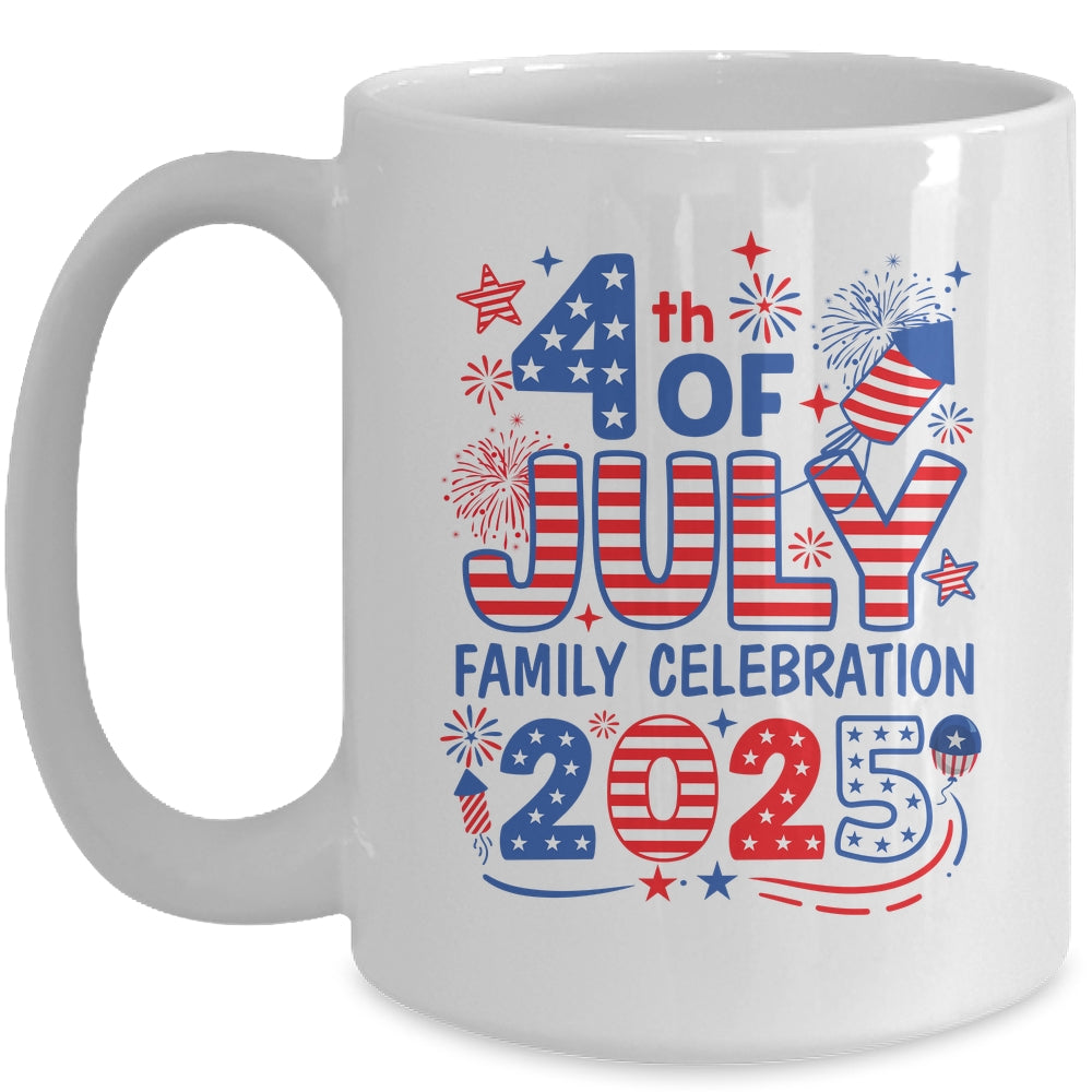 4th Of July Family Matching Group Family Celebration 2025 Mug | siriusteestore