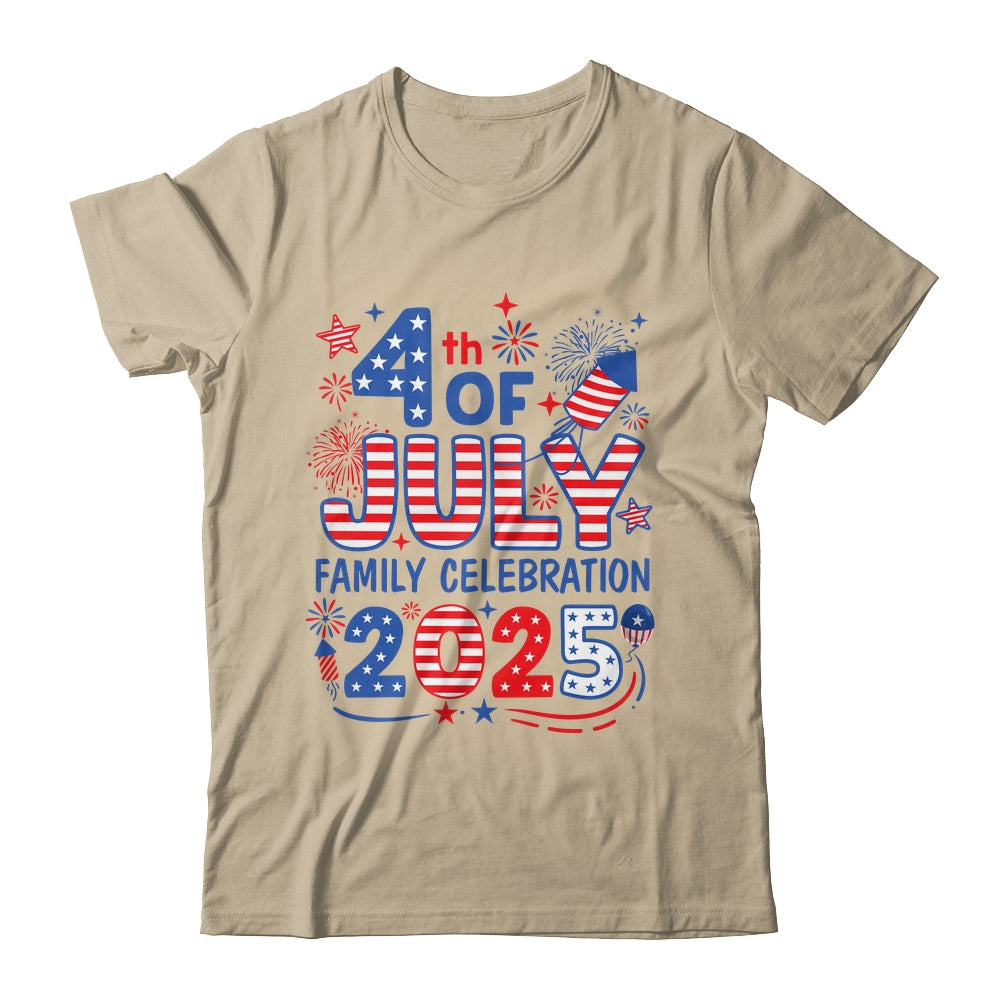 4th Of July Family Matching Group Family Celebration 2025 Shirt & Tank Top | siriusteestore