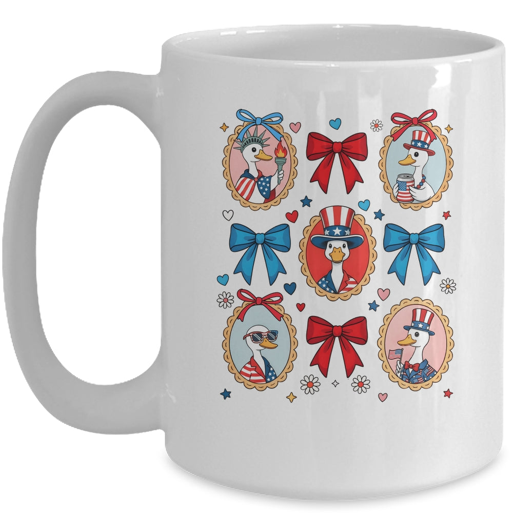 4th Of July Goose Patriotic Coquette Goose Independence Mug | siriusteestore
