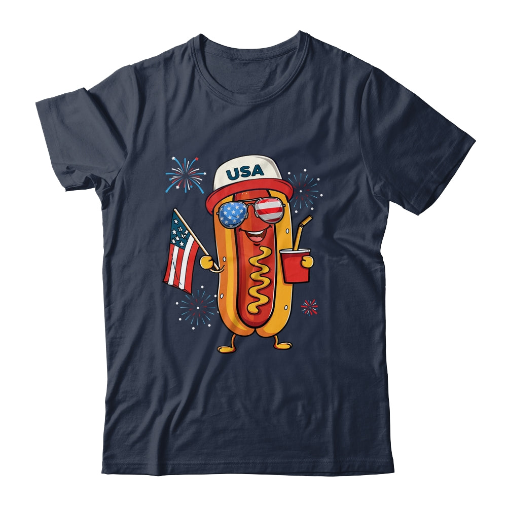 4th Of July Hotdog Funny Fourth Of July Patriotic USA Flag Shirt & Tank Top | siriusteestore