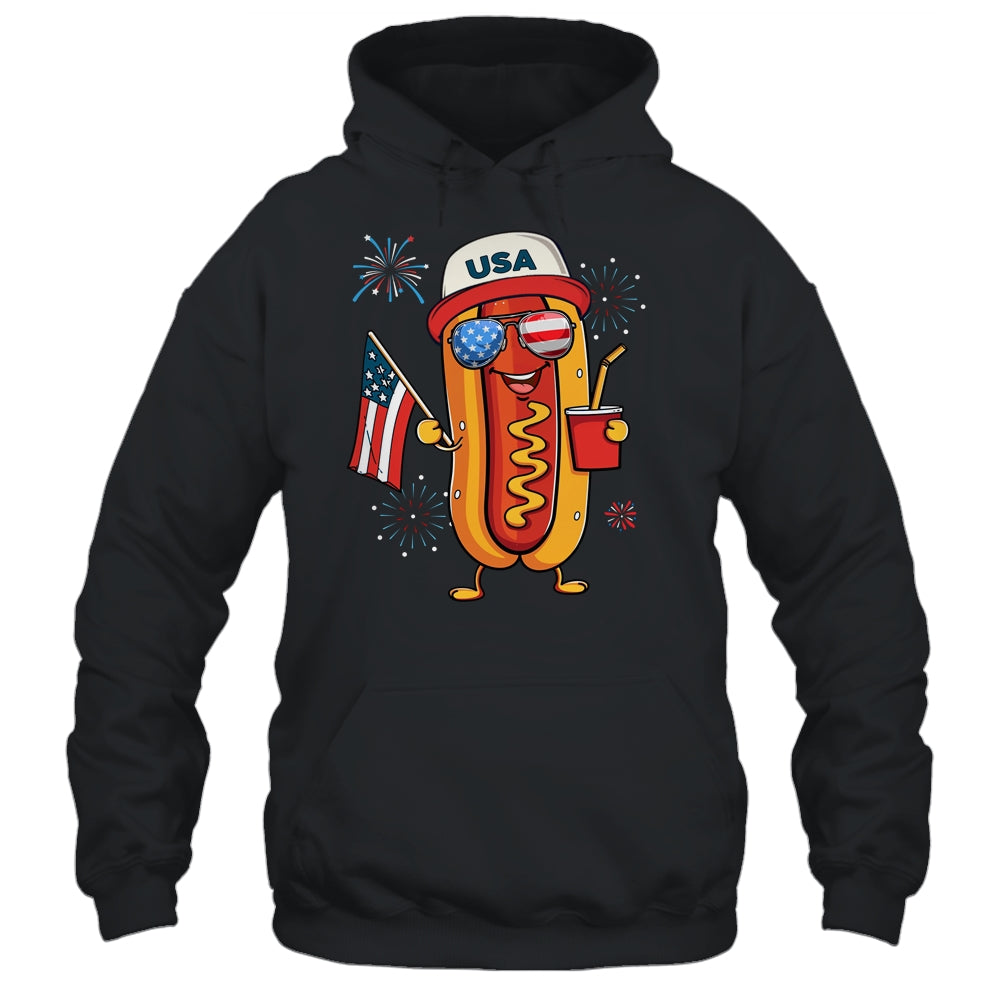 4th Of July Hotdog Funny Fourth Of July Patriotic USA Flag Shirt & Tank Top | siriusteestore