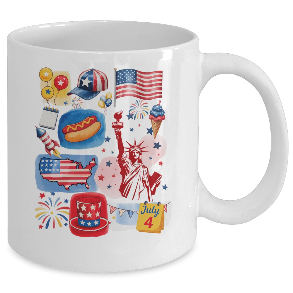 4th Of July Patriotic USA American Flag Independence Day Mug | siriusteestore