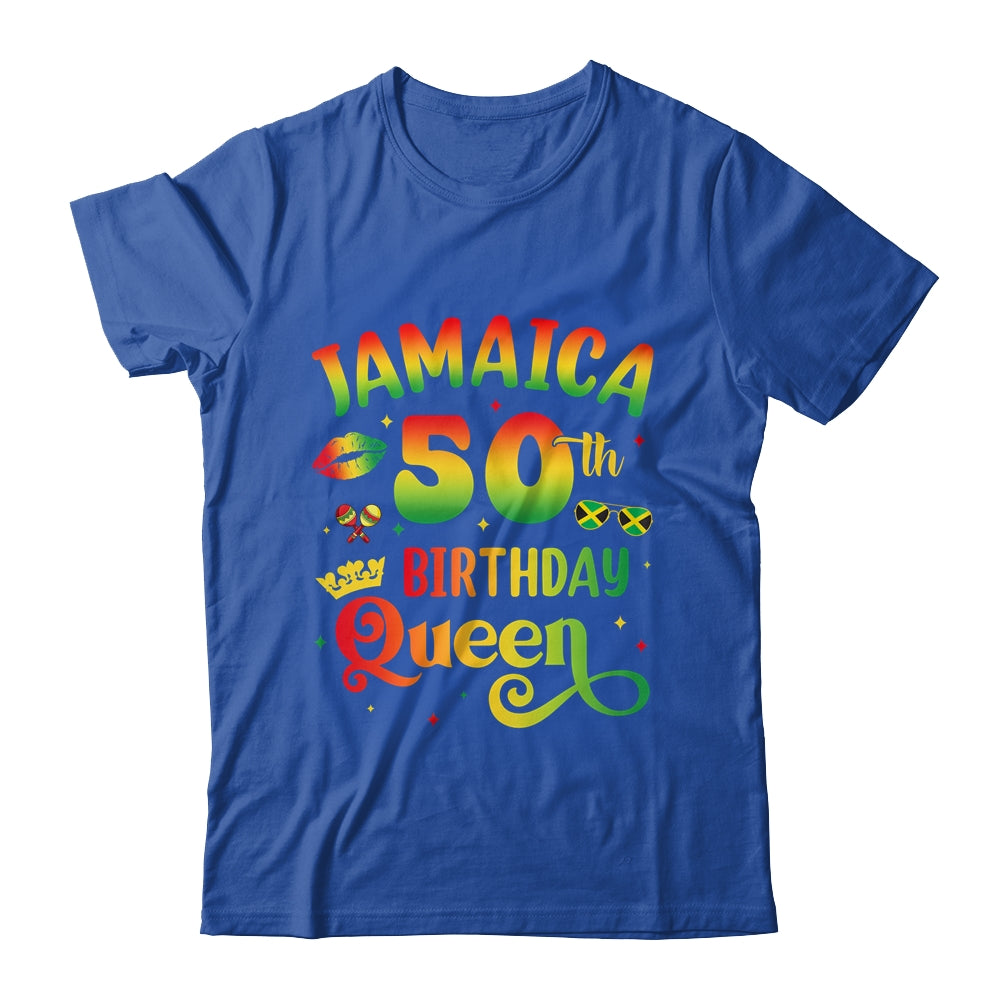 50Th Birthday Queen Jamaica Birthday Girl Matching Party Shirt & Hoodie | siriusteestore