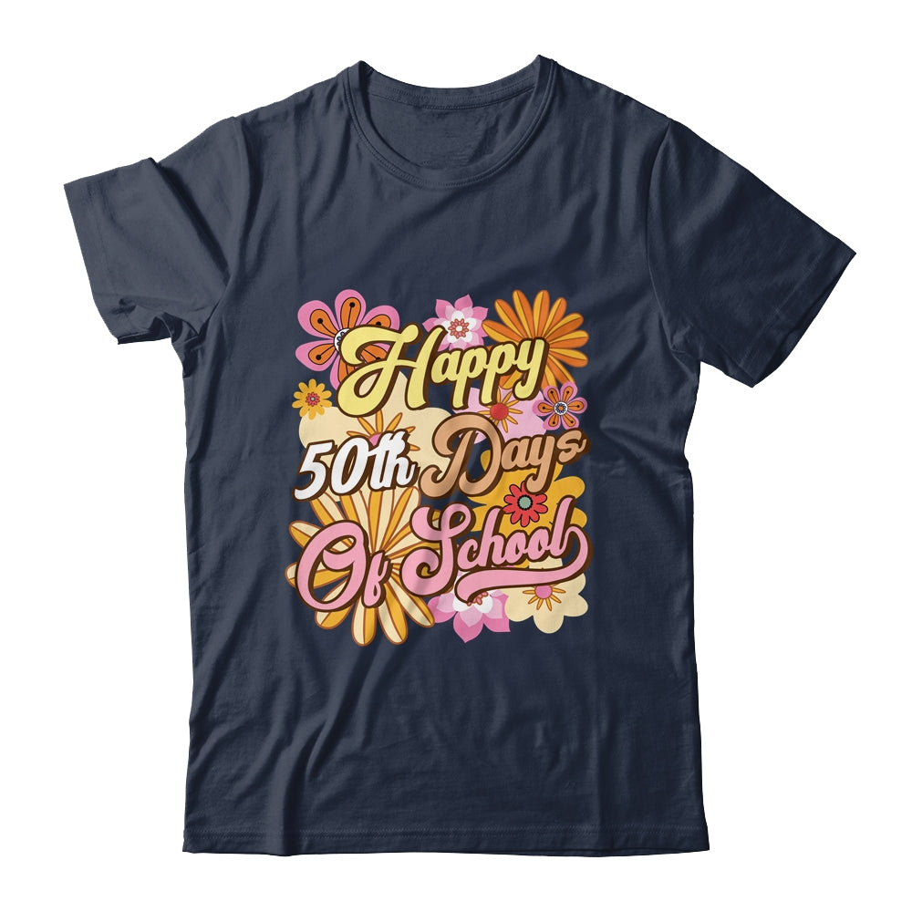 50 Days Of School 50th Day Of School Groovy Retro Shirt & Hoodie | siriusteestore