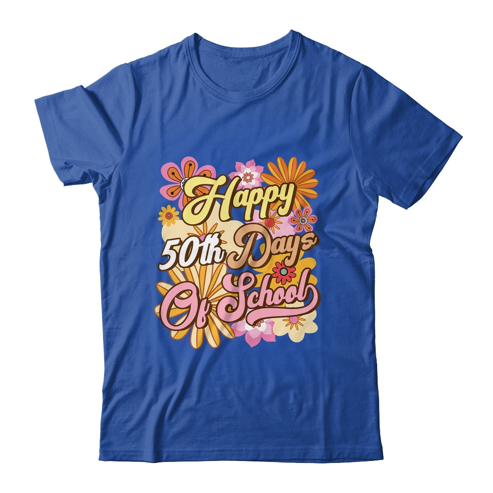 50 Days Of School 50th Day Of School Groovy Retro Shirt & Hoodie | siriusteestore