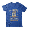 50 Years Awesome Vintage August 1975 50th Birthday Shirt & Hoodie | siriusteestore