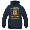 50 Years Awesome Vintage August 1975 50th Birthday Shirt & Hoodie | siriusteestore