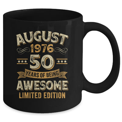 50 Years Awesome Vintage August 1976 50th Birthday Mug | siriusteestore