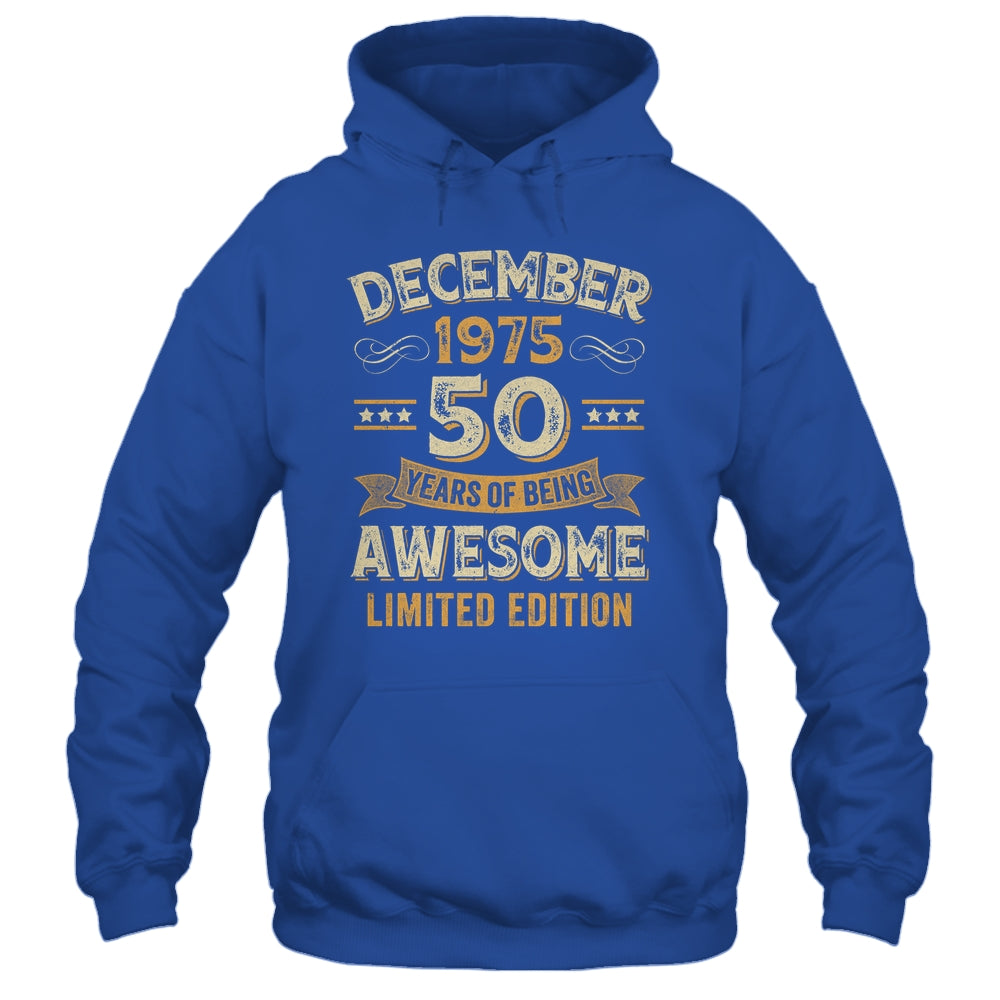50 Years Awesome Vintage December 1975 50th Birthday Shirt & Hoodie | siriusteestore