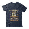 50 Years Awesome Vintage February 1975 50th Birthday Shirt & Hoodie | siriusteestore