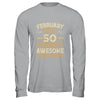 50 Years Awesome Vintage February 1975 50th Birthday Shirt & Hoodie | siriusteestore