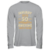 50 Years Awesome Vintage January 1975 50th Birthday Shirt & Hoodie | siriusteestore