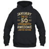 50 Years Awesome Vintage January 1975 50th Birthday Shirt & Hoodie | siriusteestore