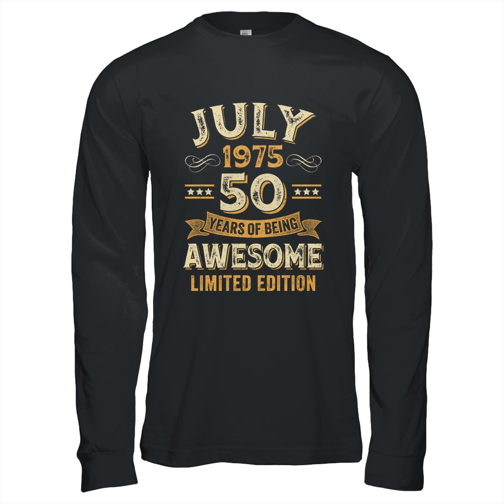 50 Years Awesome Vintage July 1975 50th Birthday Shirt & Hoodie | siriusteestore