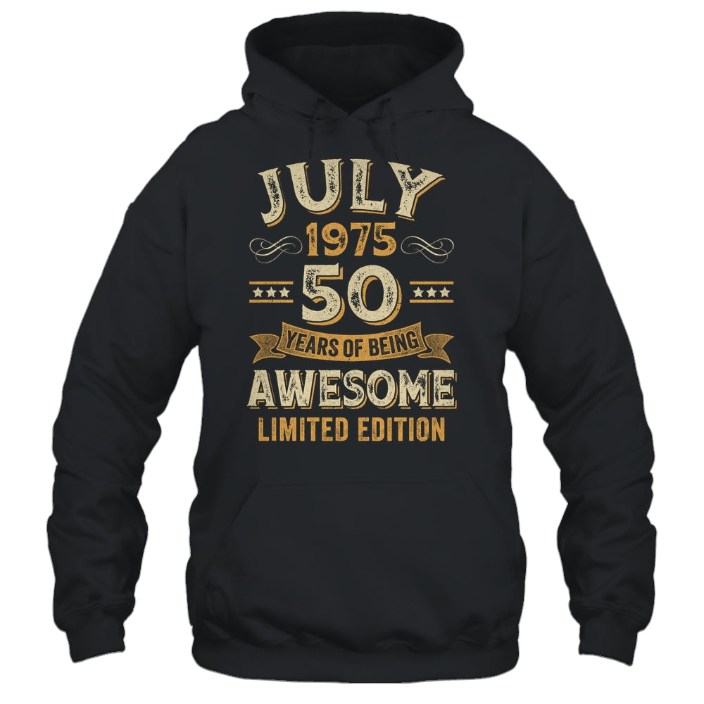50 Years Awesome Vintage July 1975 50th Birthday Shirt & Hoodie | siriusteestore