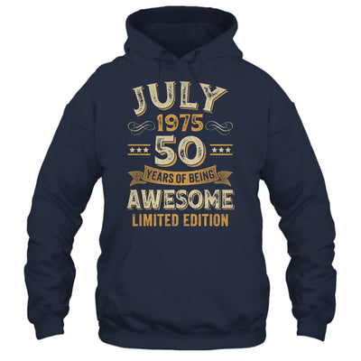 50 Years Awesome Vintage July 1975 50th Birthday Shirt & Hoodie | siriusteestore