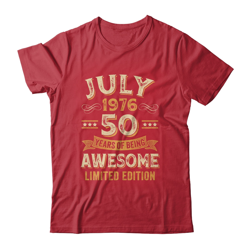 50 Years Awesome Vintage July 1976 50th Birthday Shirt & Hoodie | siriusteestore