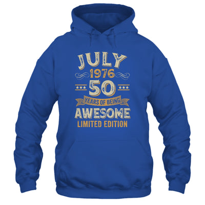 50 Years Awesome Vintage July 1976 50th Birthday Shirt & Hoodie | siriusteestore