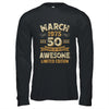 50 Years Awesome Vintage March 1975 50th Birthday Shirt & Hoodie | siriusteestore