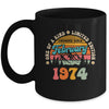 50 Years Old Awesome Since February 1974 50th Birthday Groovy Mug | siriusteestore