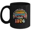 50 Years Old Awesome Since January 1974 50th Birthday Groovy Mug | siriusteestore