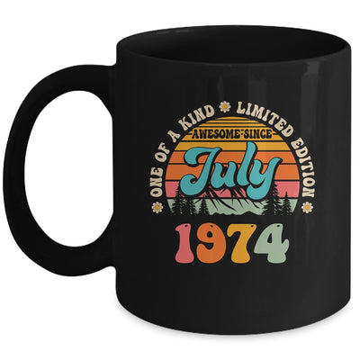 50 Years Old Awesome Since July 1974 50th Birthday Groovy Mug | siriusteestore