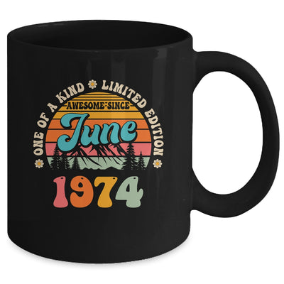 50 Years Old Awesome Since June 1974 50th Birthday Groovy Mug | siriusteestore