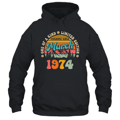 50 Years Old Awesome Since March 1974 50th Birthday Groovy Shirt & Tank Top | siriusteestore